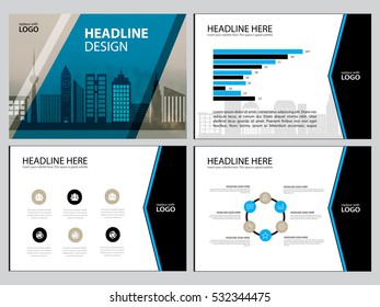 Multipurpose template for presentation slides with graphs and charts