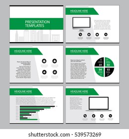 Multipurpose template for presentation slides with graphs and charts