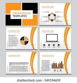 Multipurpose template for presentation slides with graphs and charts
