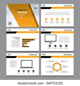 Multipurpose template for presentation slides with graphs and charts