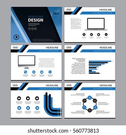 Multipurpose template for presentation slides with graphs and charts