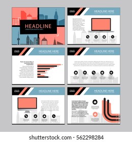 Multipurpose template for presentation slides with graphs and charts