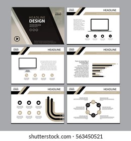 Multipurpose template for presentation slides with graphs and charts