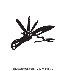 Multipurpose, tool, knife, crime icon