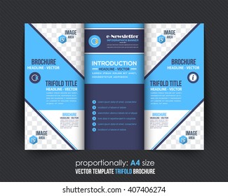 Multipurpose Tri-fold Brochure Design, Business Catalog Vector Template