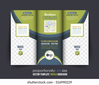 Multipurpose Tri-fold Brochure Design, Catalog Vector Template