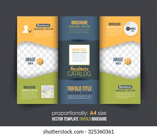 Multipurpose Tri-fold Brochure Design, Catalog Vector Template