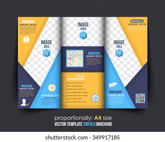 Multipurpose Tri-fold Brochure Design, Catalog Vector Template