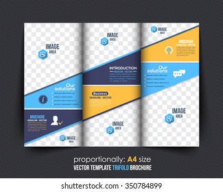 Multipurpose Tri-fold Brochure Design, Catalog Vector Template