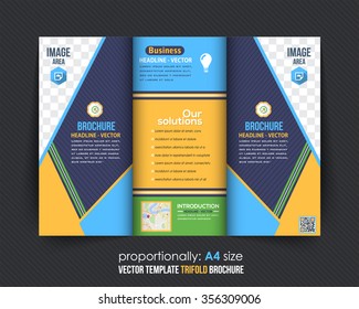 Multipurpose Tri-fold Brochure Design, Catalog Vector Template