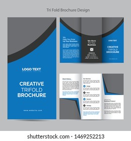 Multipurpose Trifold Business Brochure, vector design