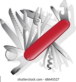 multipurpose vector illustration of knife