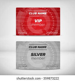 Multipurpose VIP and Silver member card templates