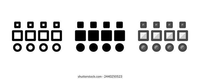 Multipurpose VRM vector icon in outline, glyph, filled outline style. Three icon style variants in one pack.