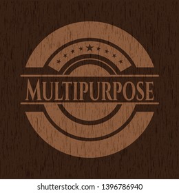 Multipurpose wood emblem. Vector Illustration.