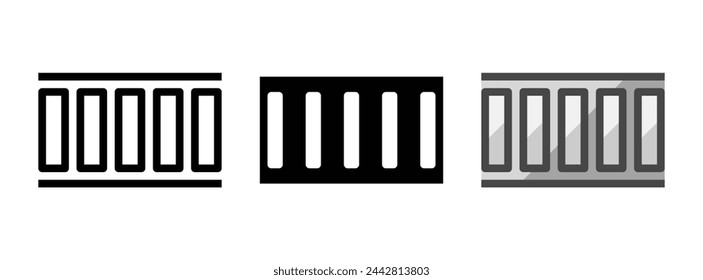 Multipurpose zebra cross vector icon in outline, glyph, filled outline style. Three icon style variants in one pack.