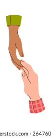 Mãos humanas multirraciais tenrura gesto
