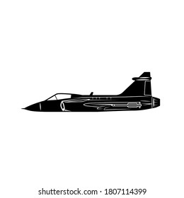 Multirole fighter aircraft icon template