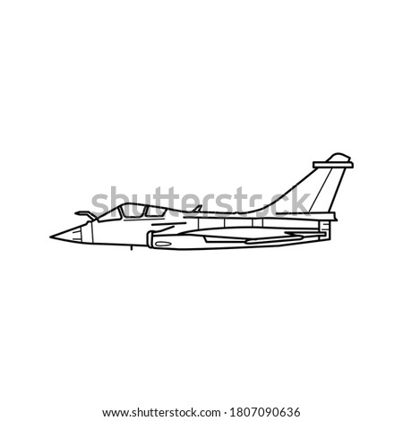 Multirole fighter aircraft icon template