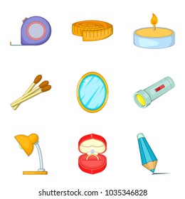 Multiroom icons set. Cartoon set of 9 multiroom vector icons for web isolated on white background