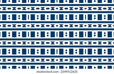 Comprobaciones de color azul del objeto azul multiforma, diseño de impresión textil, diseño de fondo, patrón de Vector ornamental geométrico. Textura de diseño sin costuras.