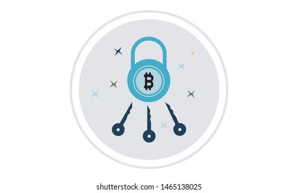 Multi-signature icon. Security and digital approval usage. Vector illustration