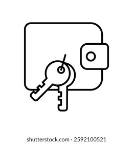 Multi-signature wallet vector icon for secure transactions.