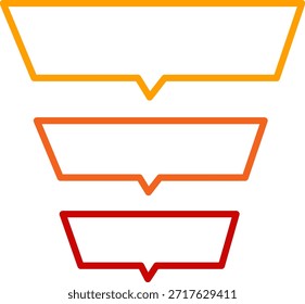 Multi-stage funnel with pointed connectors