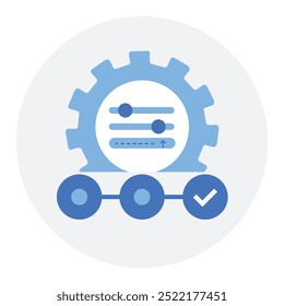 Design De Ícones De Solicitação De Vários Estágios. Representando os prompts de IA. Execução de Várias Tarefas. Automação de Fluxo de Trabalho. Tratamento de Tarefas. Ícone de vetor.