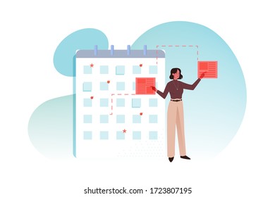 Multistasking, time schedule, management, big data business concept
