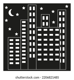 icono de construcción de varios pisos. imagen inmobiliaria en condominio. Ilustración vectorial. Imagen de archivo.