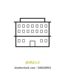 multi-storey building, icon, vector illustration EPS 10