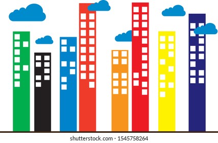 Multi-storey building linear icon. Apartment house. Thin line illustration. Tower block. Contour symbol. Vector isolated outline drawing. Editable stroke