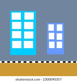 The multi-storey building vector, used as an illustration and supporting element for more complex artwork.