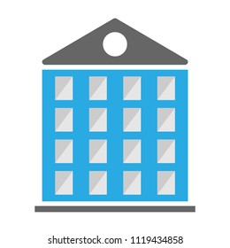 Multi-Storey House building with flat style on white background, Vector Illustration.