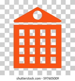 Multi-Storey House icon. Vector illustration style is flat iconic symbol, orange color, transparent background. Designed for web and software interfaces.