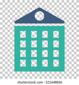 Multi-Storey House icon. Vector pictograph style is a flat symbol, color, chess transparent background. Designed for software and web interface toolbars and menus.