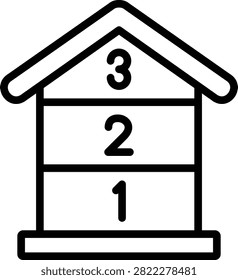 multistorey icon illustration design with outline, this is not made from any AI generation