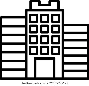 Multistorey Line Vector Icon Design