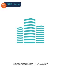  Multistory building icon Vector. 