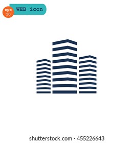  Multistory building icon Vector. 