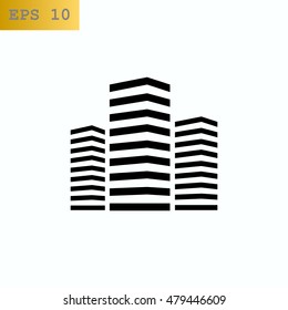  Multistory building icon Vector. 