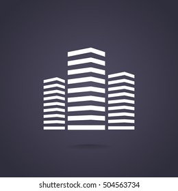  Multistory building icon Vector. 