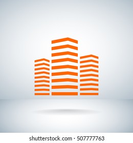  Multistory building icon Vector. 