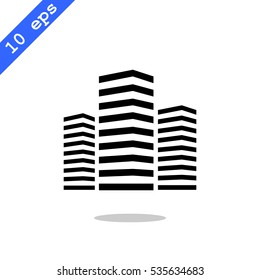  Multistory building icon Vector. 