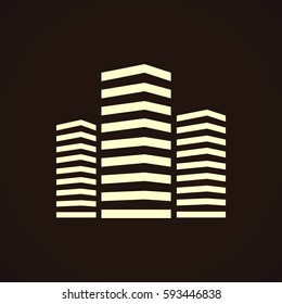  Multistory building icon Vector. 