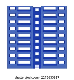 multistory building under construction vector illustration