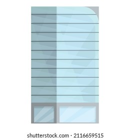 Multistory condominium icon cartoon vector. Apartment building. Residential house