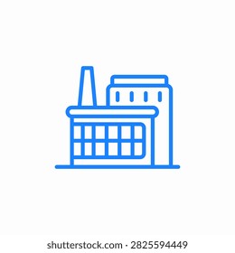 multi-story factory chimney icon sign vector