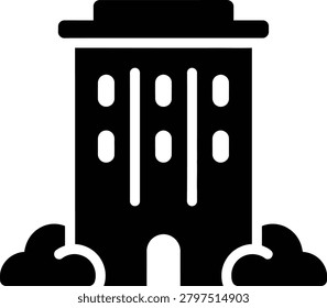 Multistory Office Building Icon Commercial Real Estate Symbol